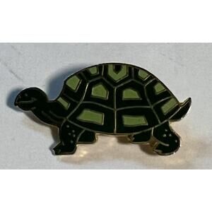 Pin Lapel Turtle Gift Creations Green and Lime .5 Inches Gold Tone Vintage